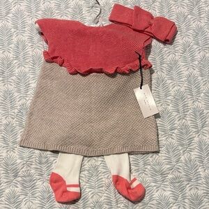 Max Studio Coral and Beige Kids Matching Set